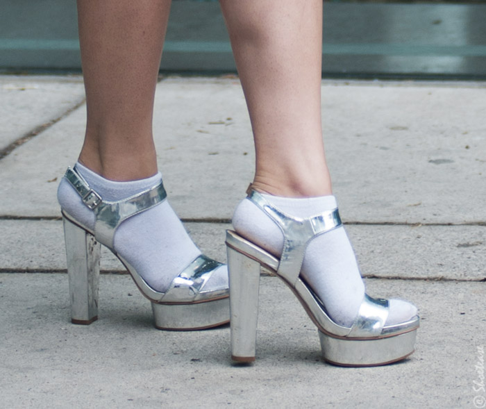 fashion week silver sandals