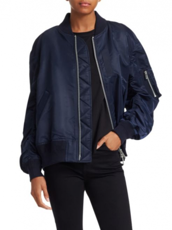 Make a Statement This Fall with a Sacai Bomber Jacket featuring Betsy Brown of popular high end fashion blog, A Few Goody Gumdrops