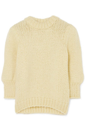 The Latest Ganni Winter Collection featured by top high end fashion blog, A Few Goody Gumdrops: cream sweater