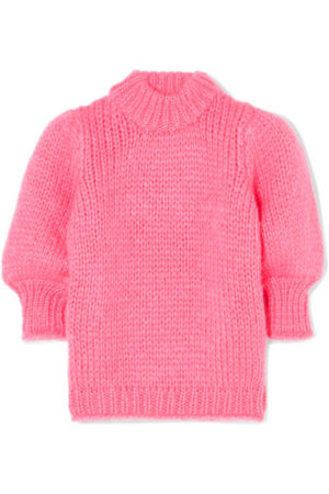 The Latest Ganni Winter Collection featured by top high end fashion blog, A Few Goody Gumdrops: pink sweater