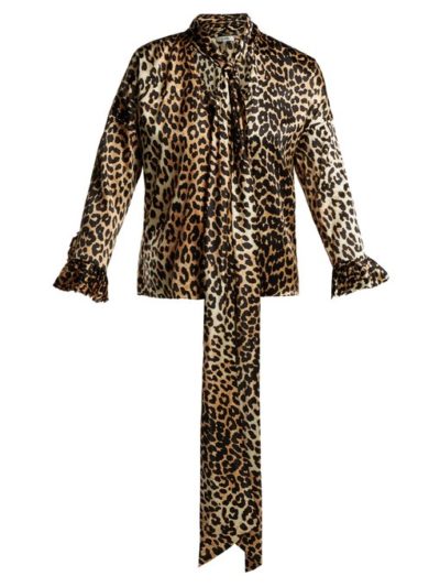 The Latest Ganni Winter Collection featured by top high end fashion blog, A Few Goody Gumdrops: leopard print blouse