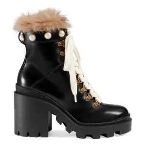 Warm winter boots featured by top high end fashion blog, A Few Goody Gumdrops: image of gucci ankle boots