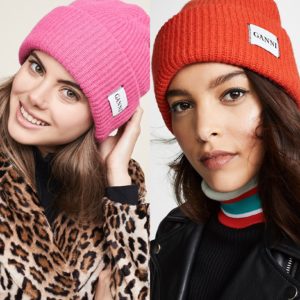 Luxury gift ideas for her featured by top high end life and style blog, A Few Goody Gumdrops: image of Ganni beanies