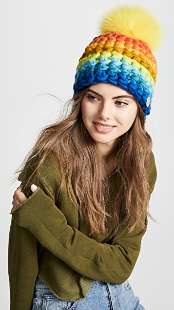 Stay Warm and Fashionable in Chunky Knits featured by top US high end fashion blog, A Few Goody Gumdrops: image of a Mischa Lampert hat