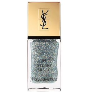 Festive nail polish featured by top high end fashion blog, A Few Goody Gumdrops: image of Yves Saint Laurent Glitter nail polish