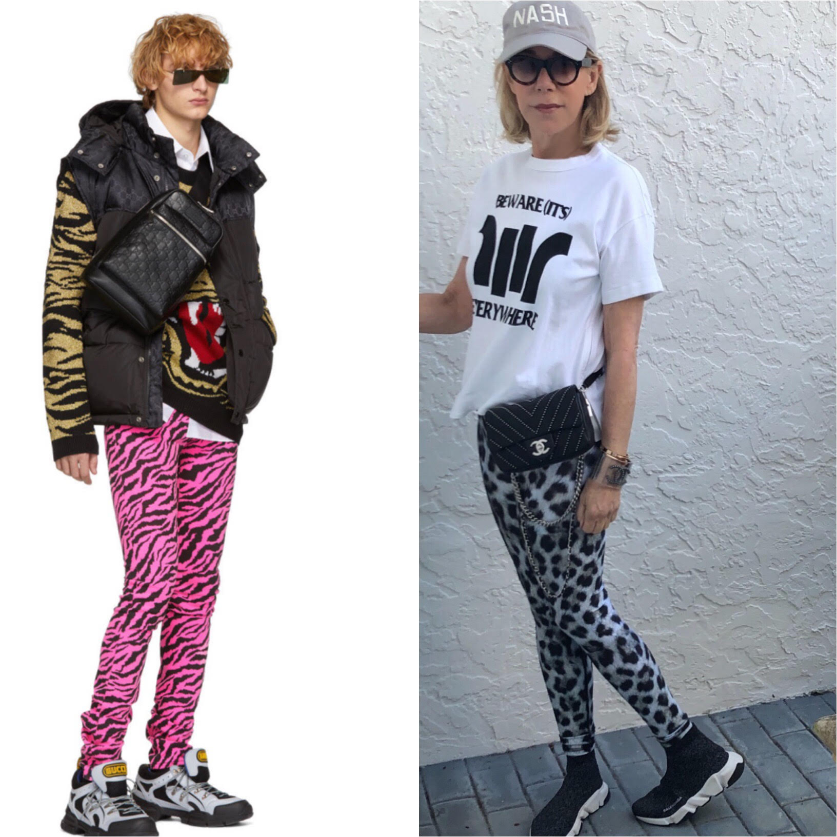 Animal prints fashion featured by top high end fashion blog, A Few Goody Gumdrops: image of a Terez leopard print leggings