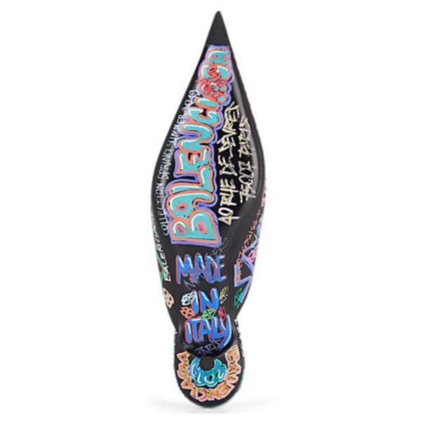 Balenciaga graffiti collection featured by top high end fashion blog, A Few Good Gumdrops: image of Balenciaga knife pumps