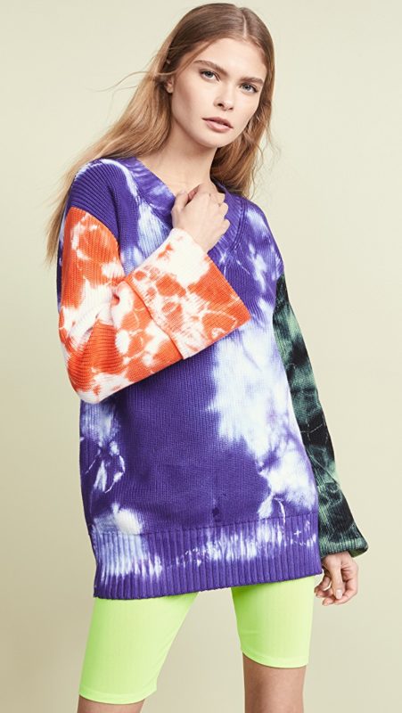 A Few Goody Gumdrops shares her renewed love of the tie dye fashion from the hippie era: image of MSGM tie dye sweater