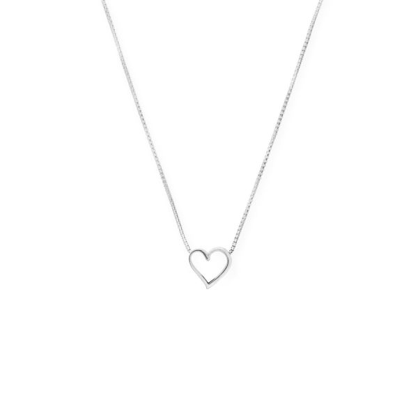 silver heart necklace