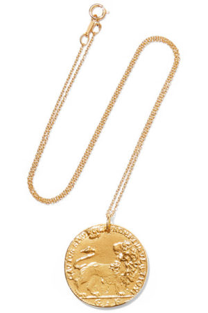 Top US High end fashion blog, A Few Goody Gumdrops shares the latest gold coin necklaces: image of Alighieri gold coin necklaces