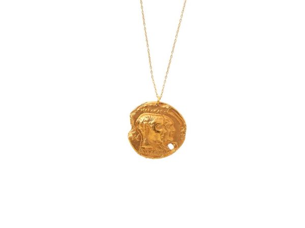 Top US High end fashion blog, A Few Goody Gumdrops shares the latest gold coin necklaces: image of Alighieri gold coin necklaces