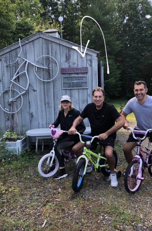 Betsy and Peter on bikes