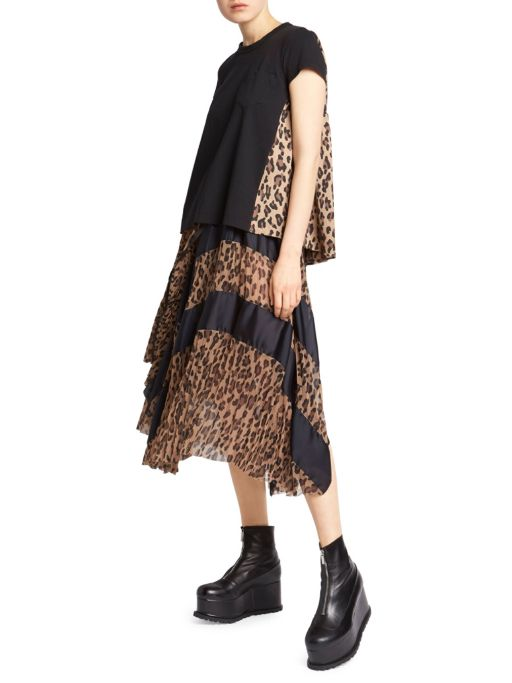 Fall trends featured by top US high end fashion blog, A Few Goody Gumdrops: image of Sacai leopard tee