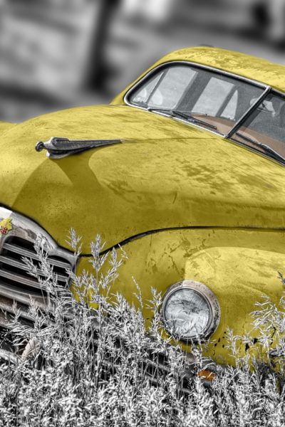 Tips on collisions featured by top US high end fashion blog, A Few Goody Gumdrops: image of yellow car