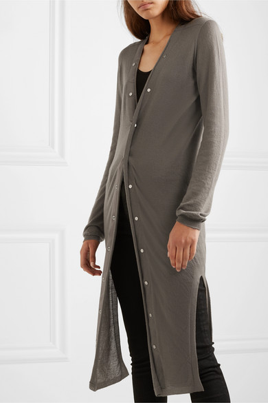 Cute long fall cardigans featured by top US luxury fashion blog, A Few Goody Gumdrops: image of Rick Owens duster