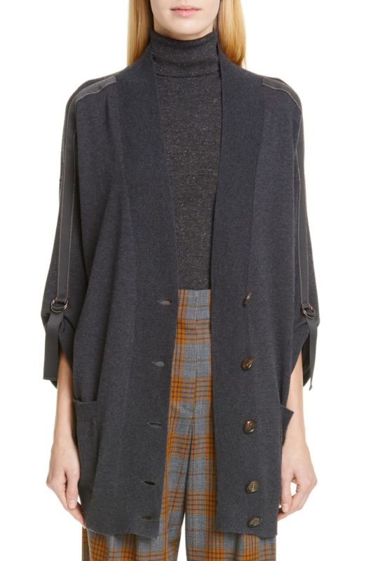 Cute long fall cardigans featured by top US luxury fashion blog, A Few Goody Gumdrops: image of Bruno Cuchellini duster