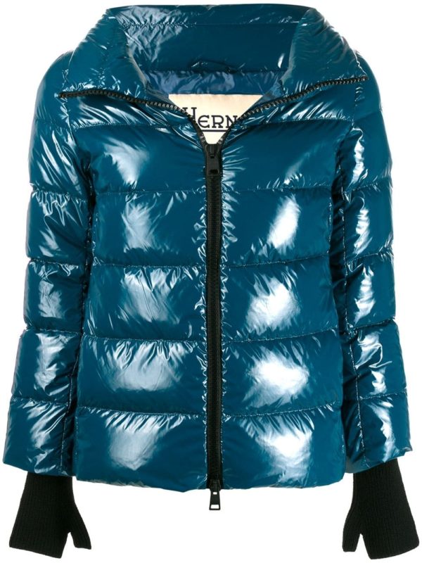 Herno jackets shopping guide featured by top US high end fashion blog, A Few Goody Gumdrops: image of Herno cropped puffer jacket