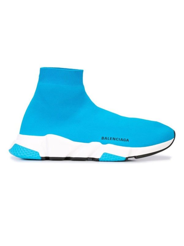 Blue fashion trend favorites featured by top US high end fashion blog, A Few Goody Gumdrops: image of a blue sock sneakers.