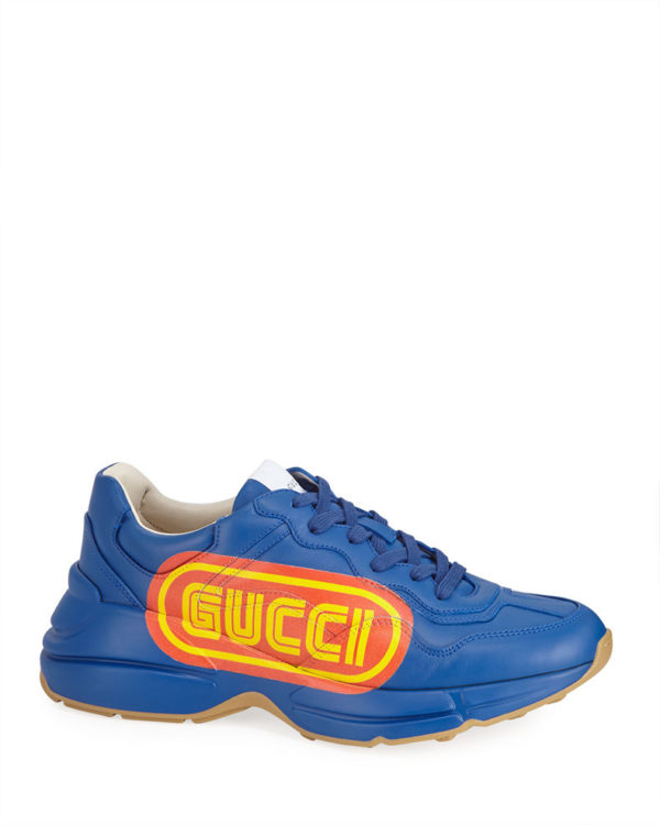 Blue fashion trend favorites featured by top US high end fashion blog, A Few Goody Gumdrops: image of blue Gucci sneakers.