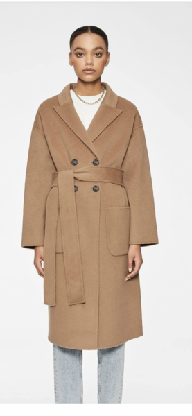 Camel coat trend favorites featured by top US high end fashion blog, A Few Goody Gumdrops: image of Anine Bing camel coat