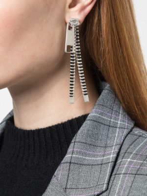 Zipper trend featured by top US high end fashion blog, A Few Goody Gumdrops: Marc Jacobs zipper earrings