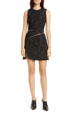 Zipper trend featured by top US high end fashion blog, A Few Goody Gumdrops: Alexander Wang tweed dress