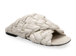 Bottega Veneta Flat Woven Shiny Leather Crisscross