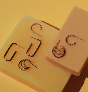 gold huggie earrings