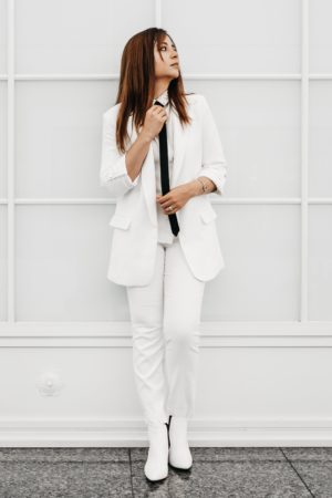 white suit