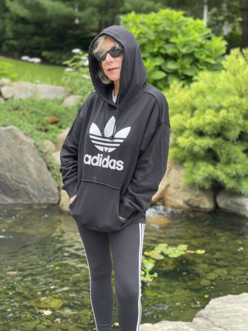Adidas hoodie and tights tracksuit sale