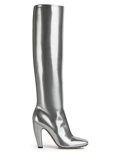 Bottega Veneta Metallic Leather Tall Boots