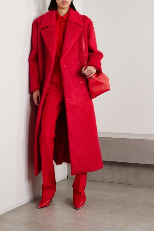 VALENTINO GARAVANI
Oversized mohair-blend coat